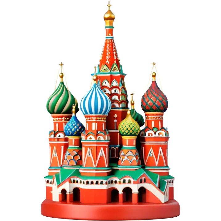 Moscow St. Basil's Cathedral in the form of a figurine souvenir on stand emoji