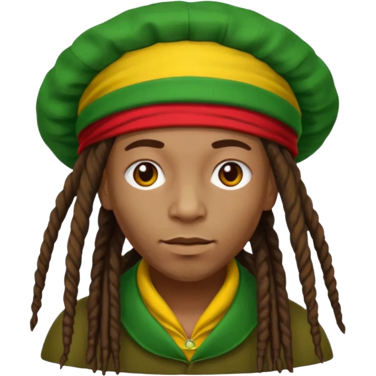 Jamaican dreads with a Jamaican bonnet no person just the hair emoji