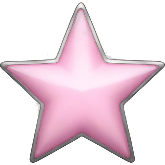 light pink chrome star emoji