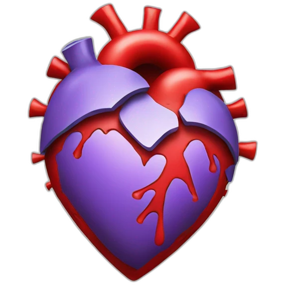 Destructed heart  emoji