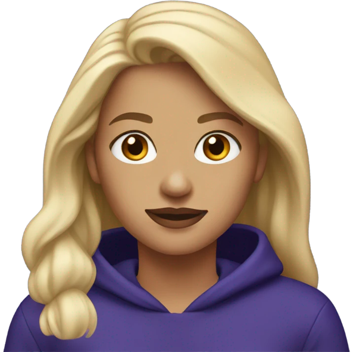 Blonde woman with Ravens sweatshirt  emoji