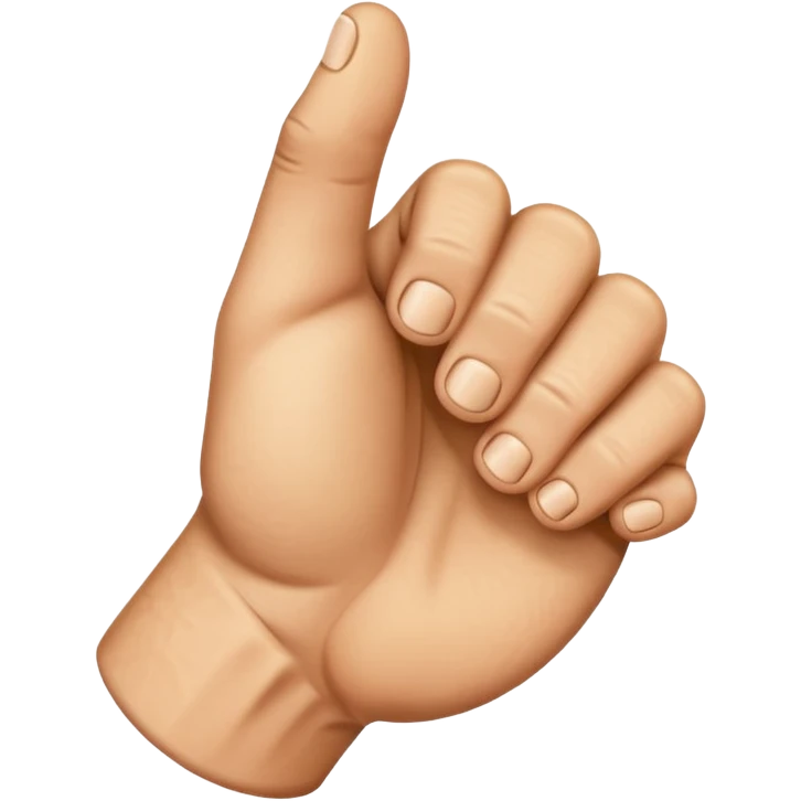 light brown hand in a fist with pinky finger raised emoji