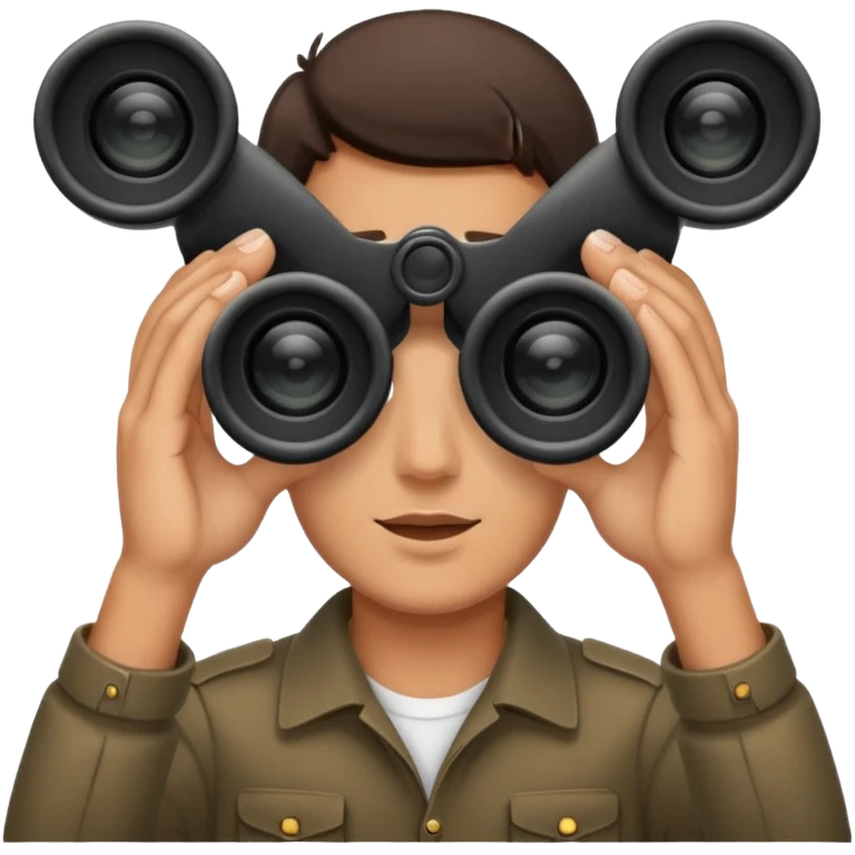  hands holding  binoculars emoji