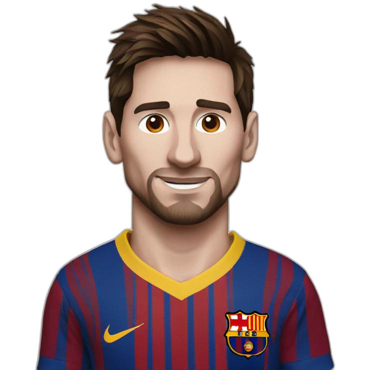 Messi showing jersey emoji
