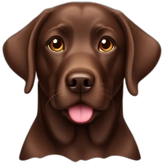 Chocolate Labrador emoji