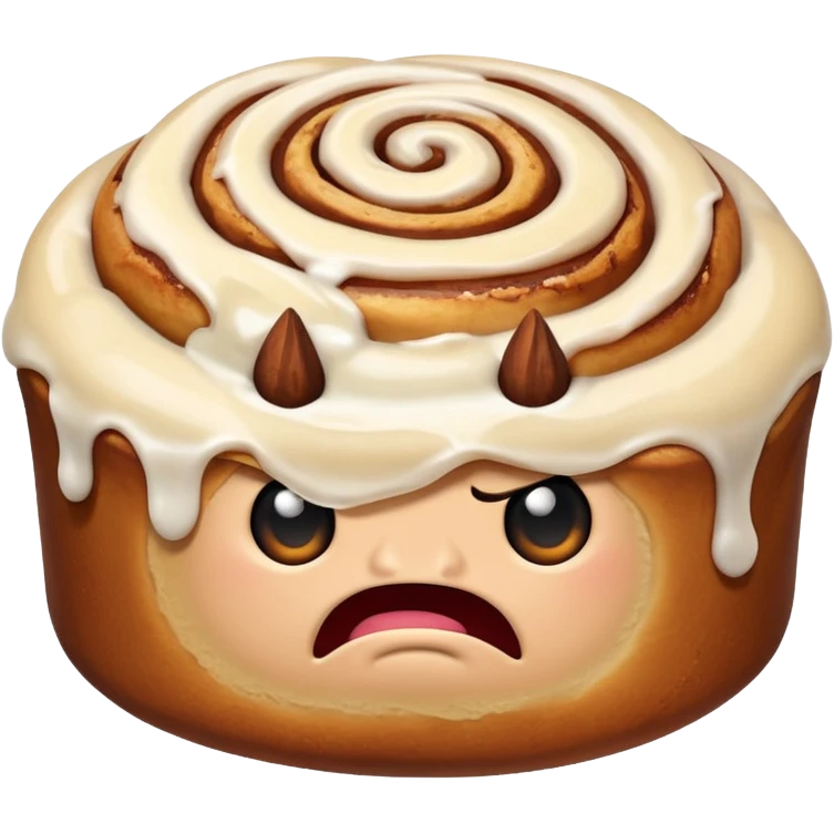 angry cinnamon roll emoji