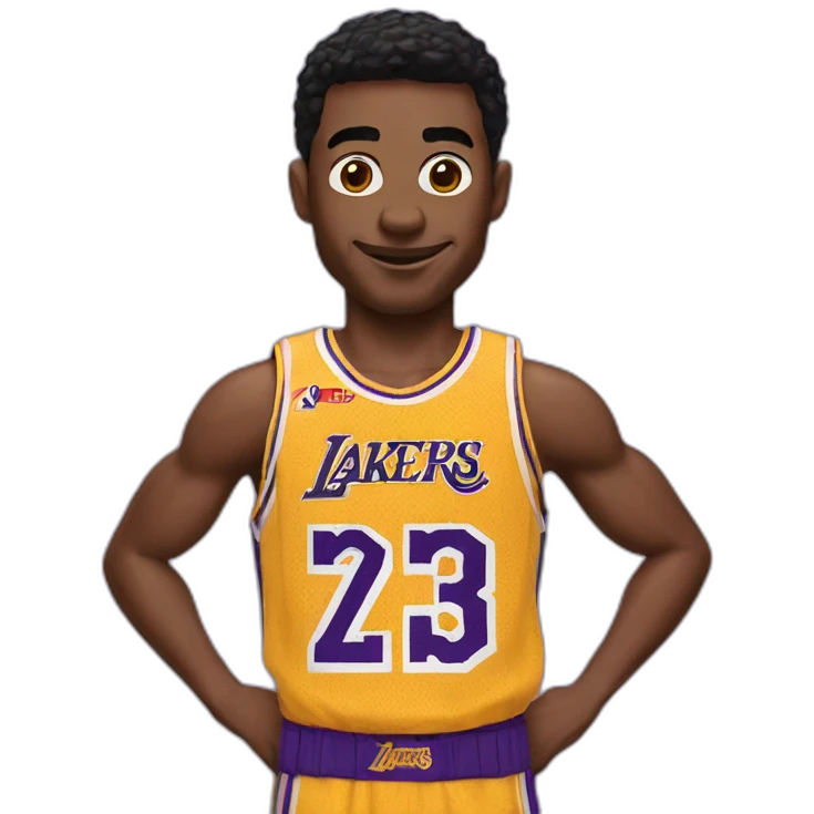 spider-man with lakers jersey emoji