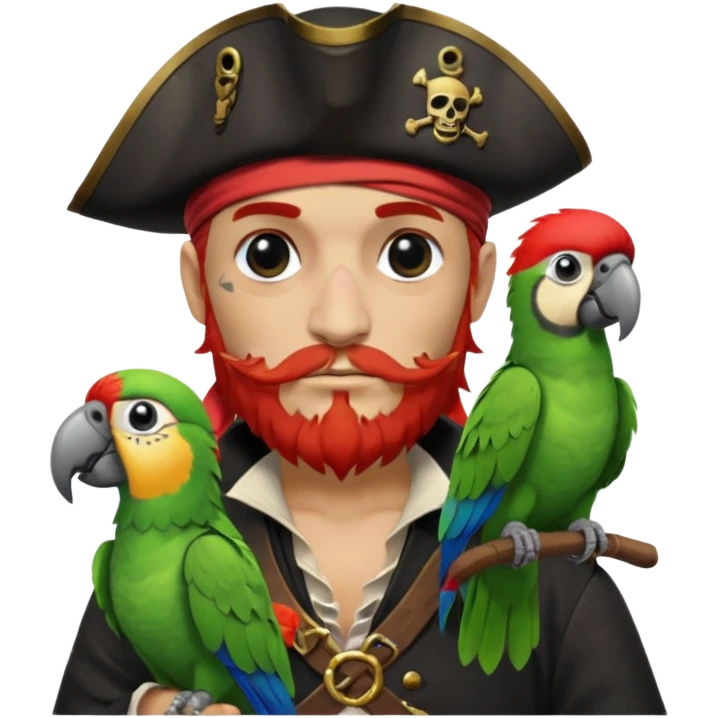 pirate and parrot emoji