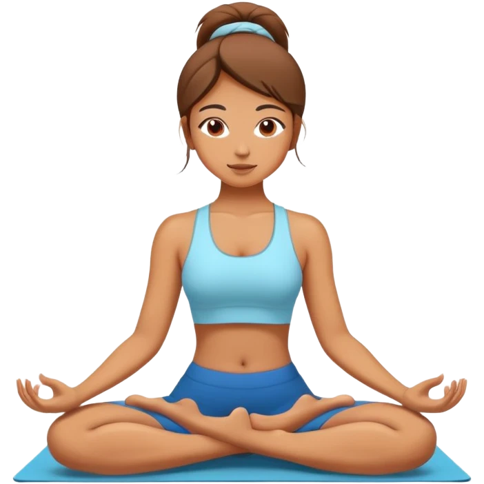 Girl does yoga emoji
