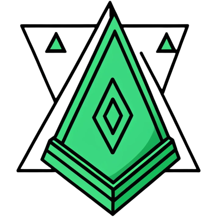 Ancient Maya emotion symbol, strictly only white and deep dark green colors, geometric sharp lines, angular, minimalist glyph style emoji
