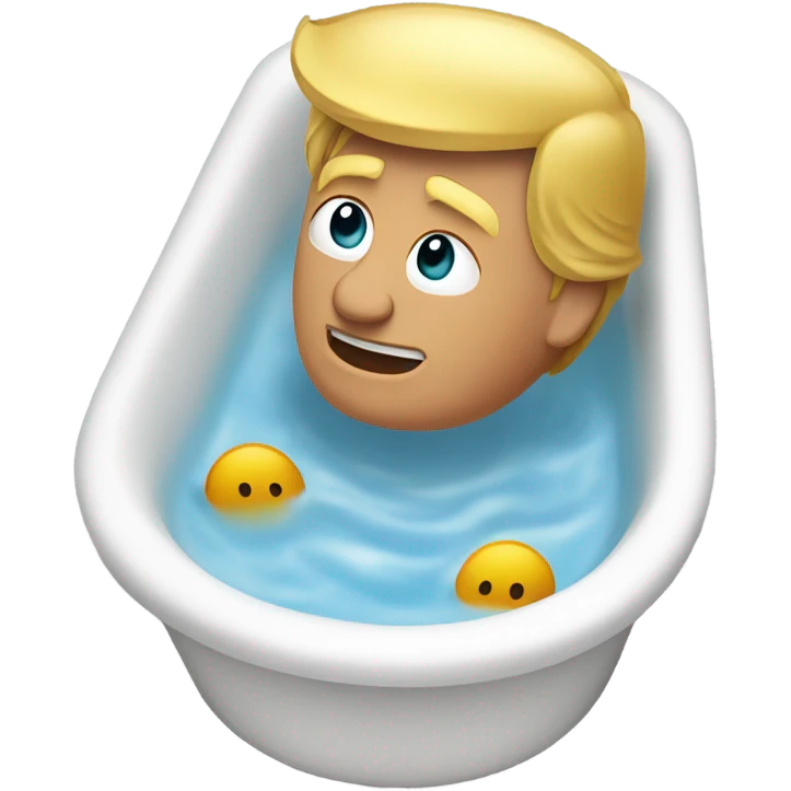 Donald Trump taking a bath emoji