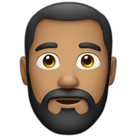bold man with brown beard emoji