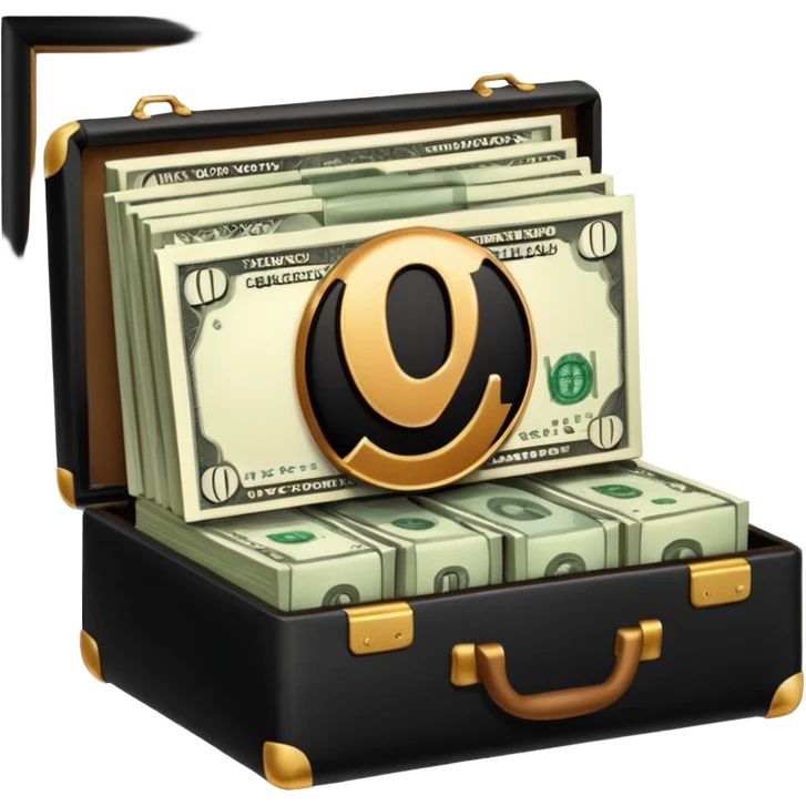 деньги в портфеле emoji