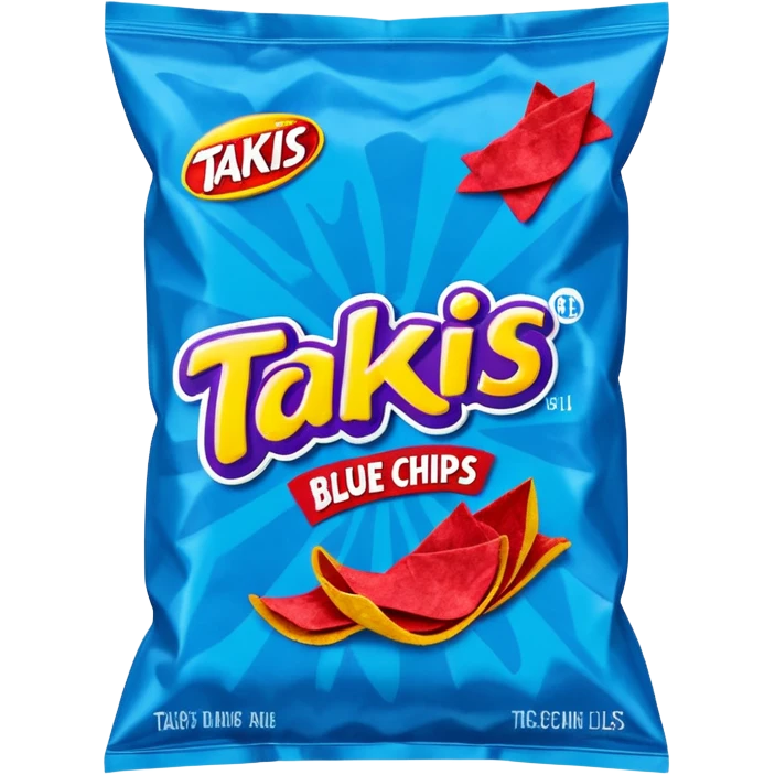takis blue chips bag
 emoji