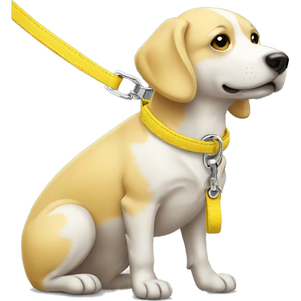 yellow comfortable dog leash emoji