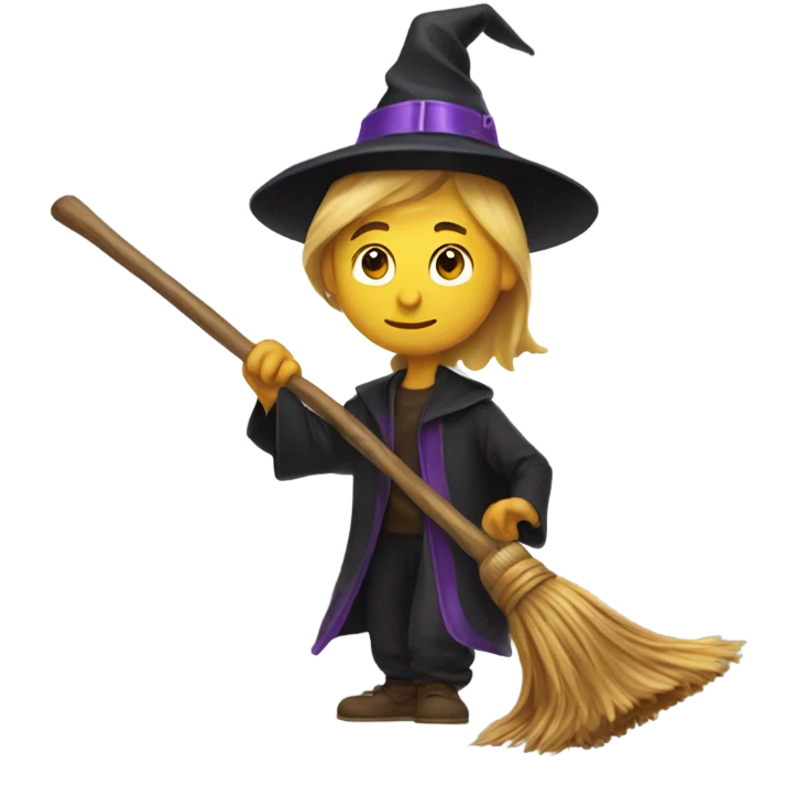 Magic broomstick emoji