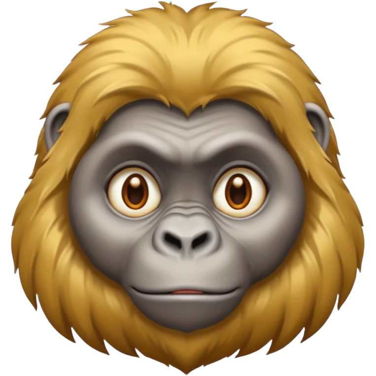 Gold  female gorilla emoji