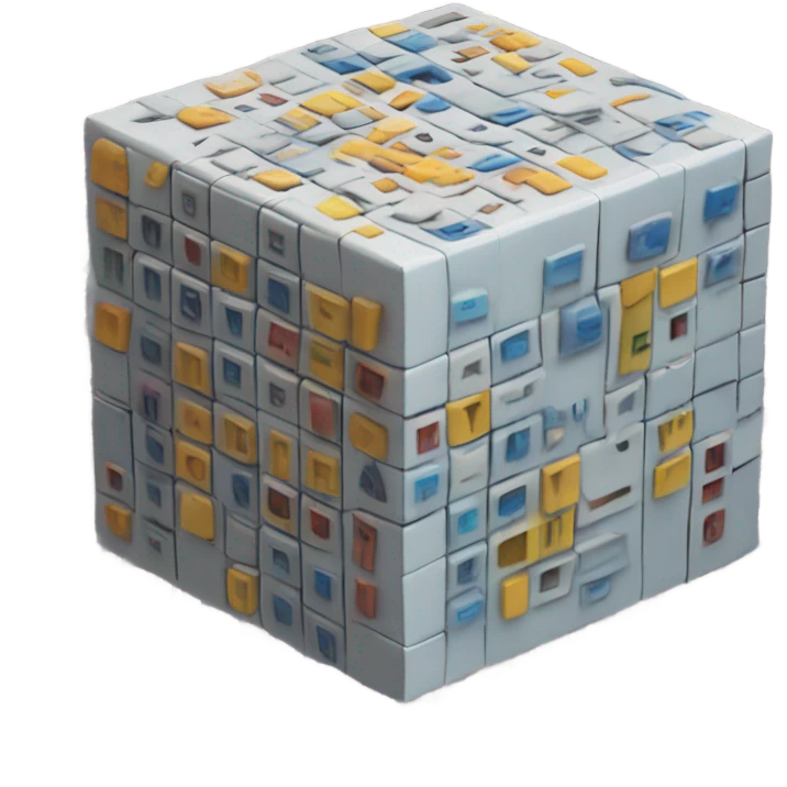 data digital cube emoji