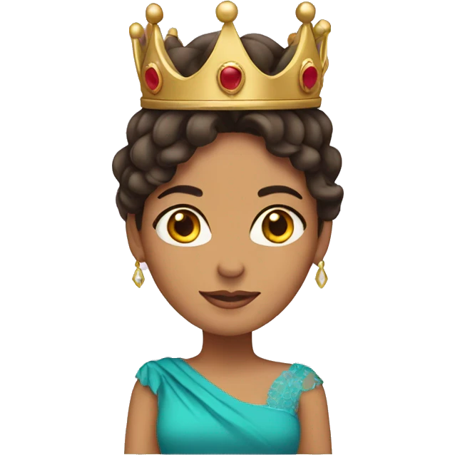 latina brunette with a crown  emoji