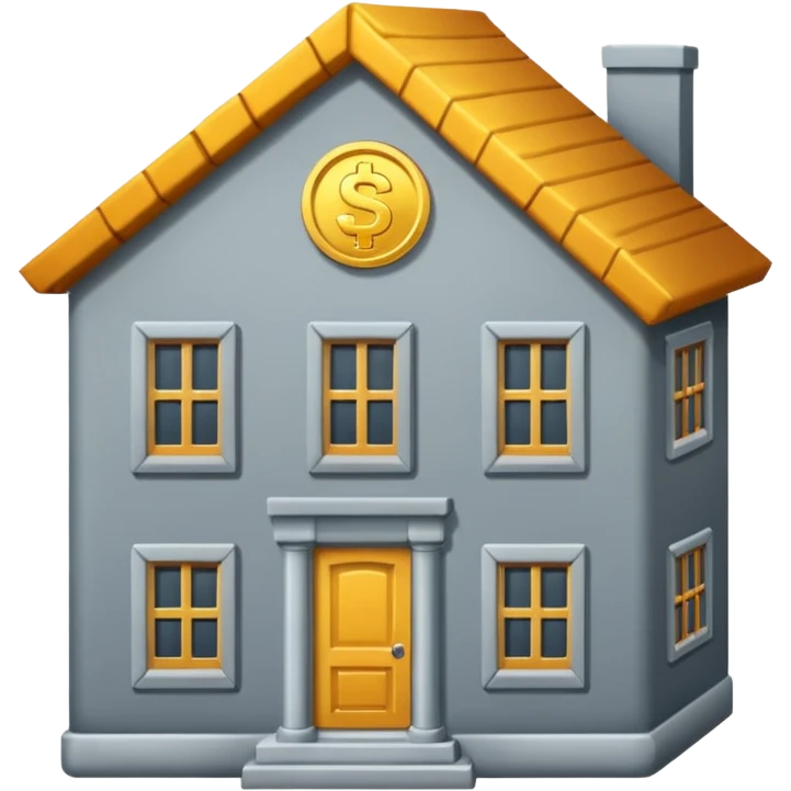 coin grey house emoji