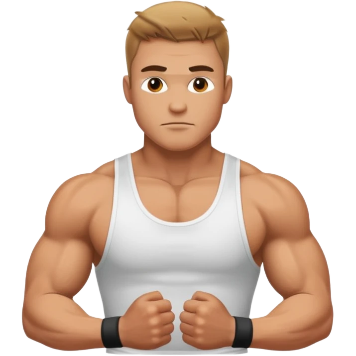 the classic bold jock with muscles wearing top emoji
