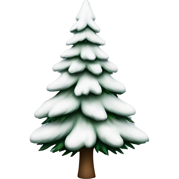  actual white fir christmas tree isolated.  emoji