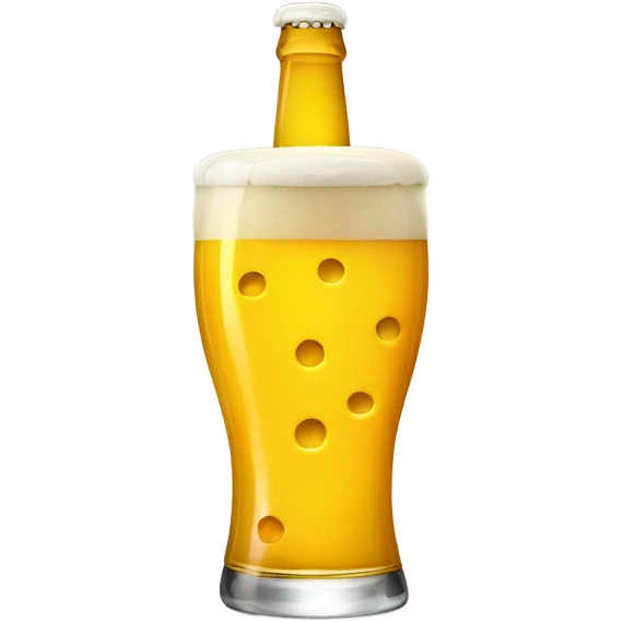 Cheesehead on beer emoji