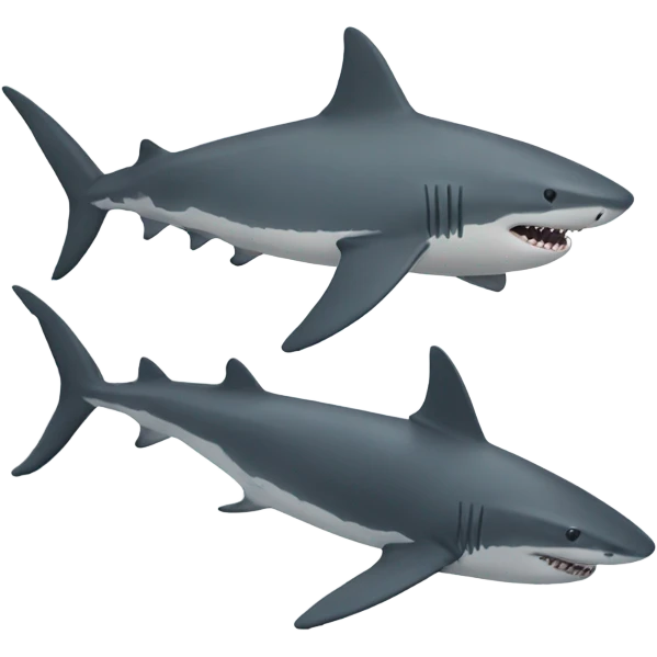 Shark with a shark emoji