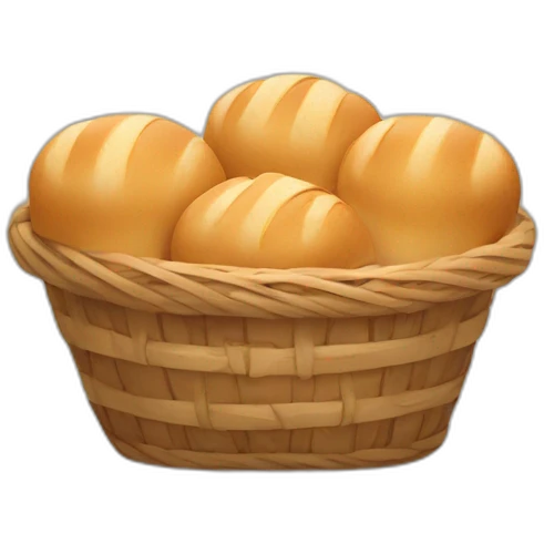 bread rolls in a bread basket emoji