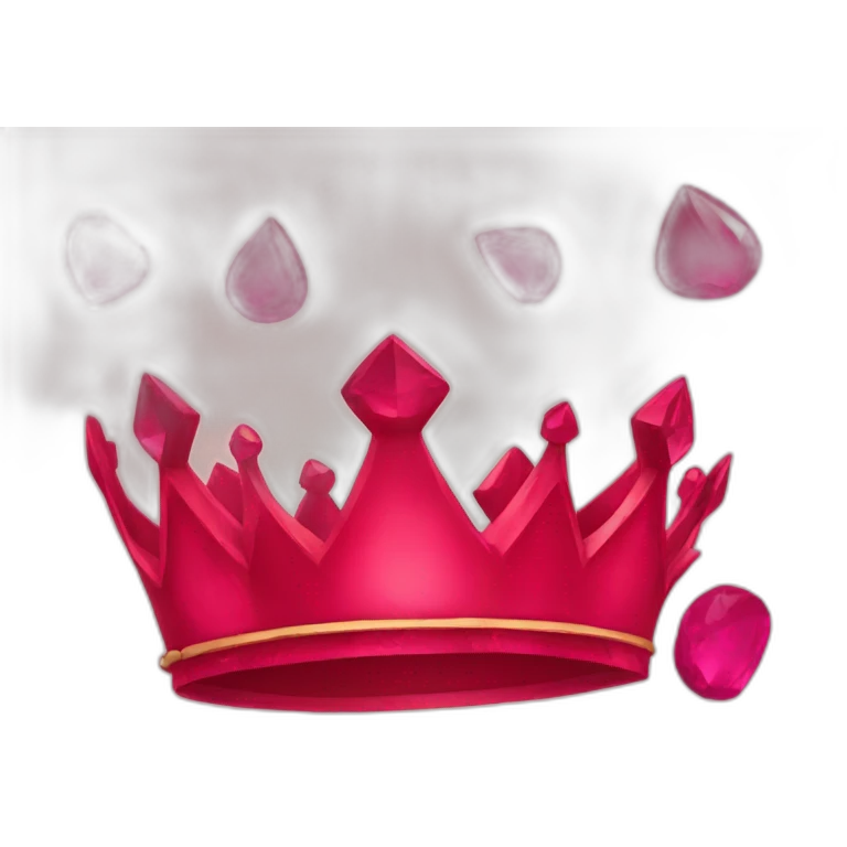 Red ruby crown emoji