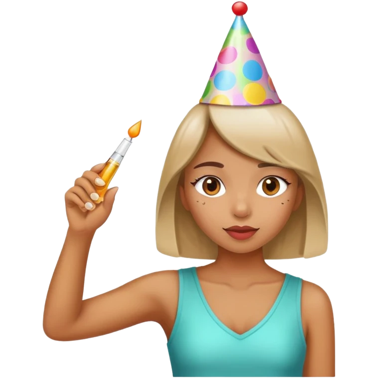 21 birthday girl taking a shot  emoji