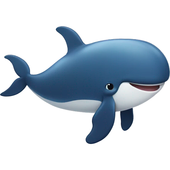 Smiling whale emoji