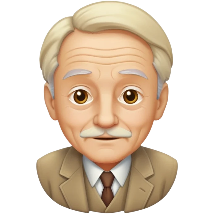 An old man with a small smirk and light hair, dressed in expensive clothes emoji