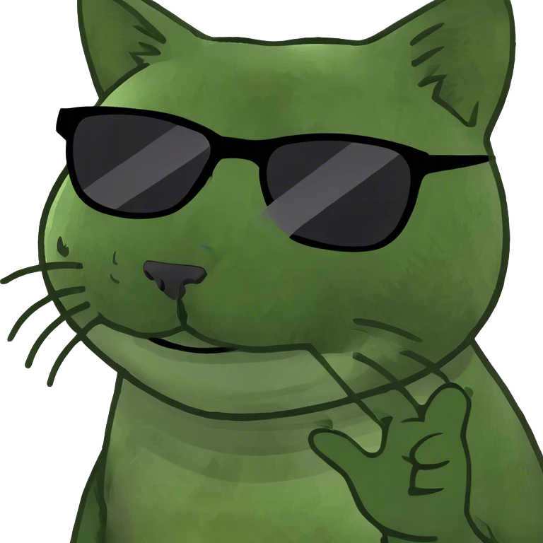 Cat with sunglasses emoji