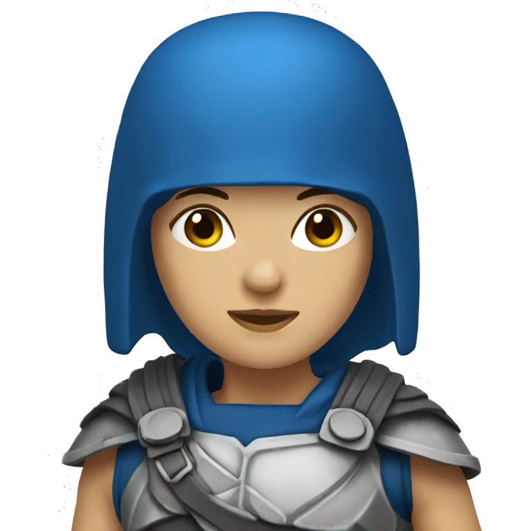White Female blue spartan emoji
