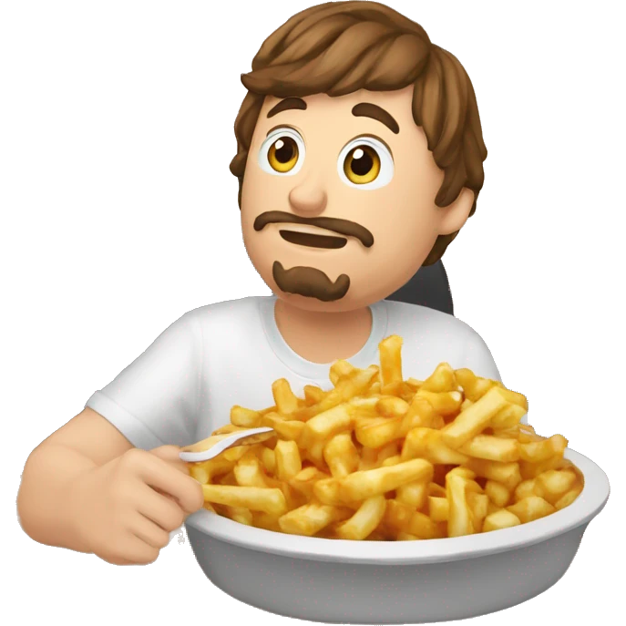 Mrbeast qui mange une poutine emoji