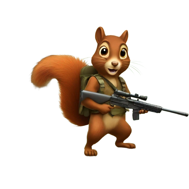 squirrel hunting  emoji