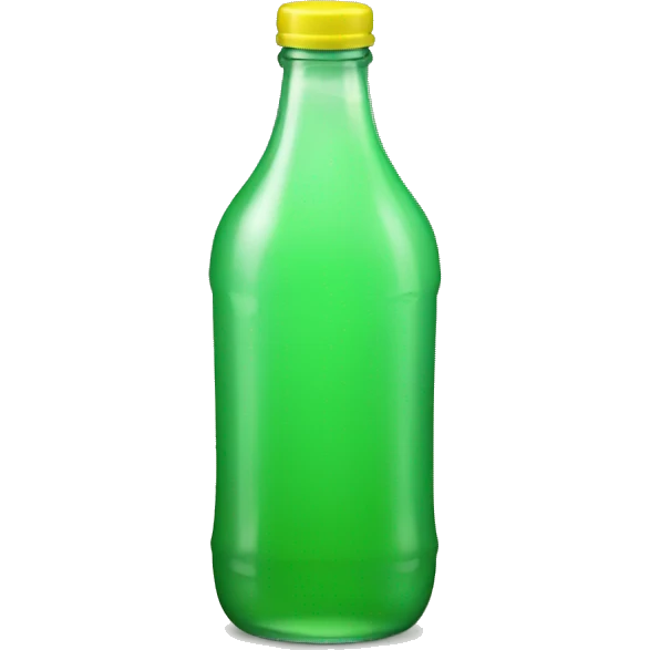 Yellow green soda bottle emoji