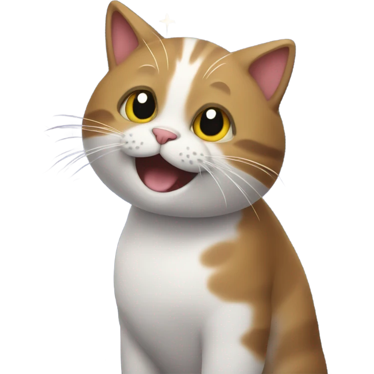 Cat with fireworks emoji