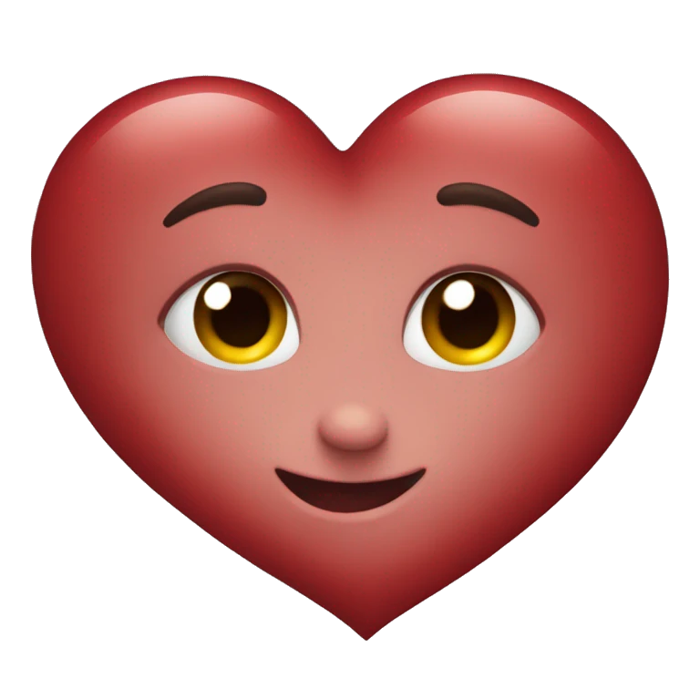 Deep red heart  emoji