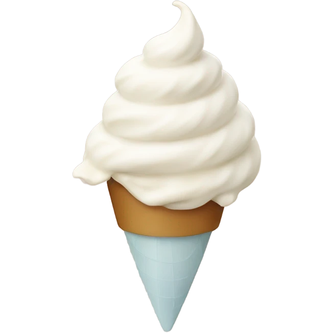 white swirl ice cream  emoji