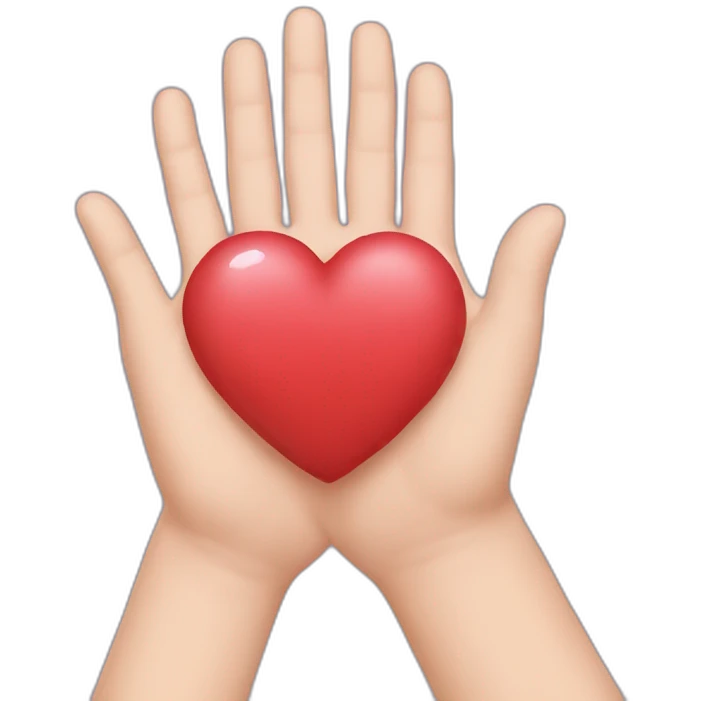 Heart hand emoji