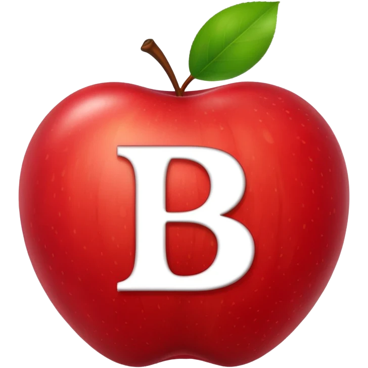 O like apple emmpty inside letter B emoji