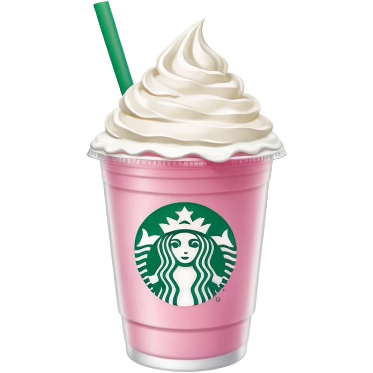 Preppy pink Starbucks drink emoji