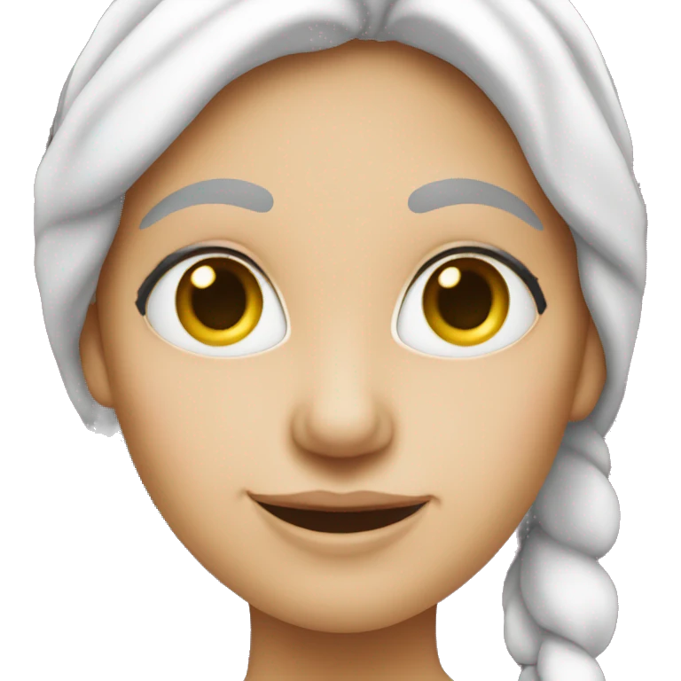 White lady santa emoji