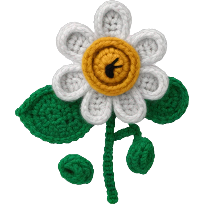 crochet flower emoji
