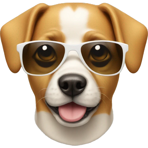 Dog whit sunglasdrs emoji