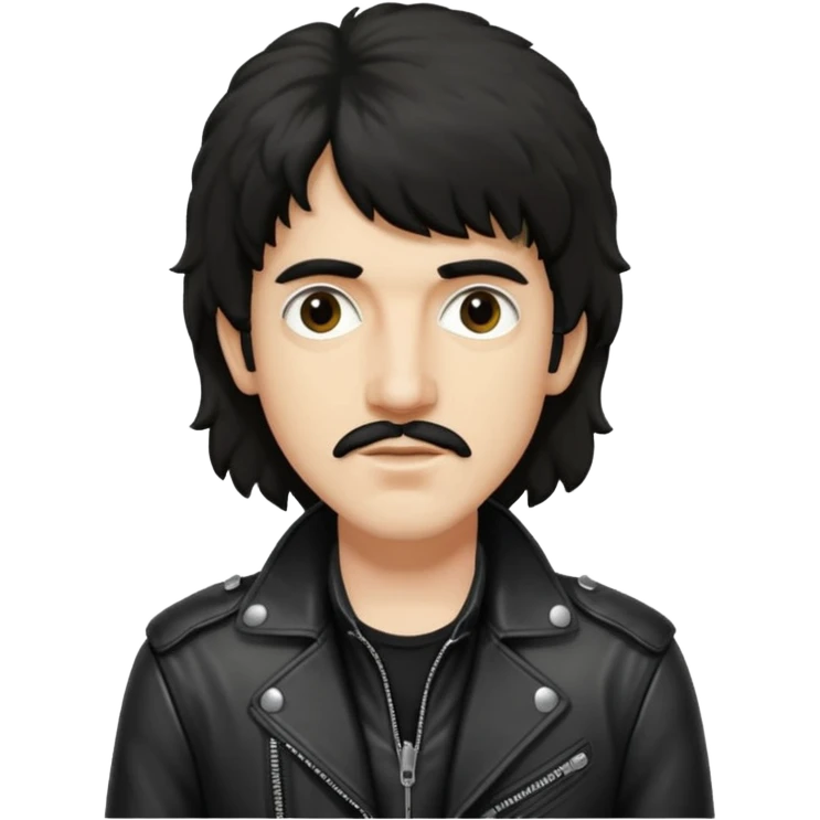 Phil Lynott with long dark brown hair emoji