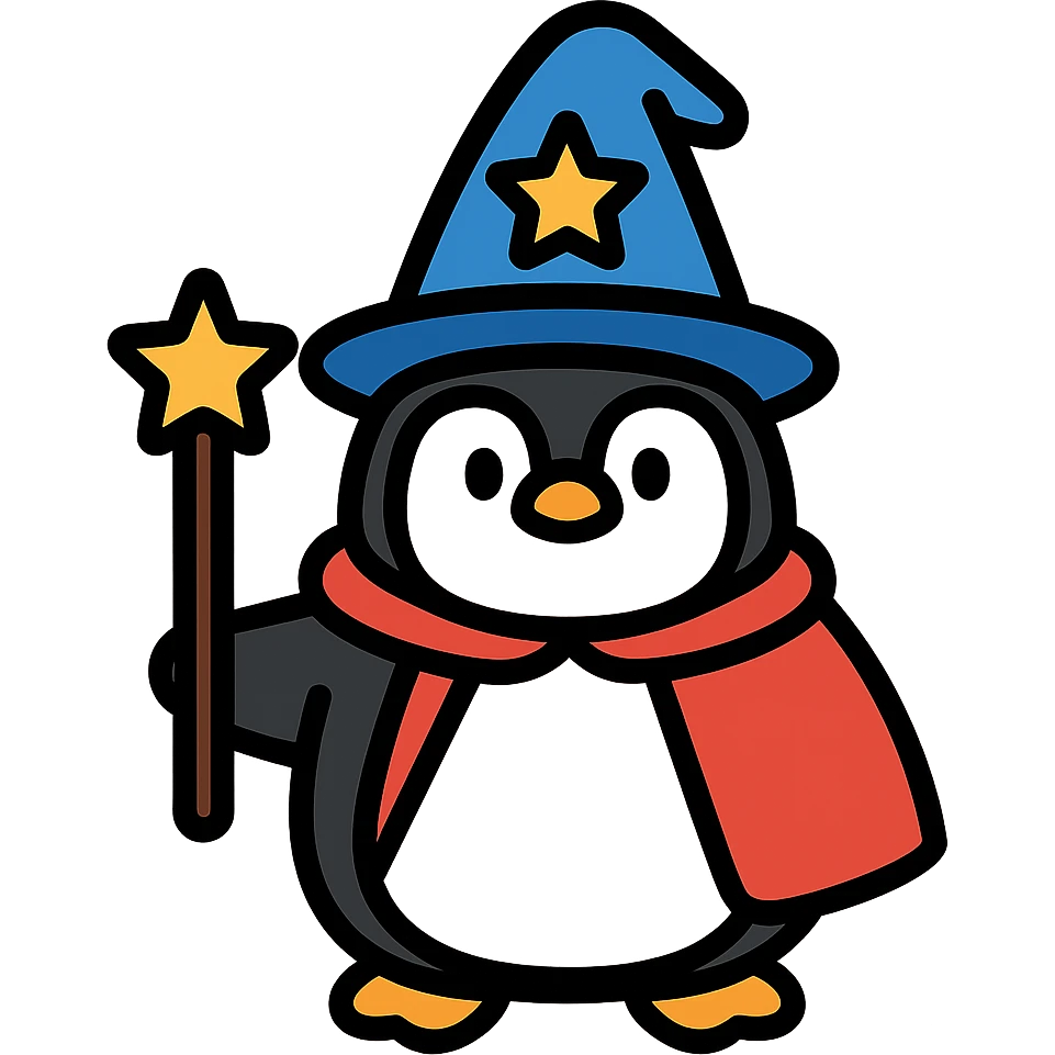 penguin wizard emoji