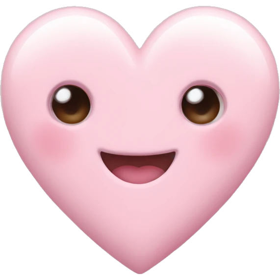 Pastel pink love heart  emoji